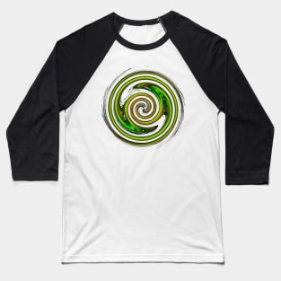 Yellow Hypnotic Spiral Baseball T-Shirt